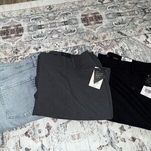 Gray, Black, and Light Blue Pants Set